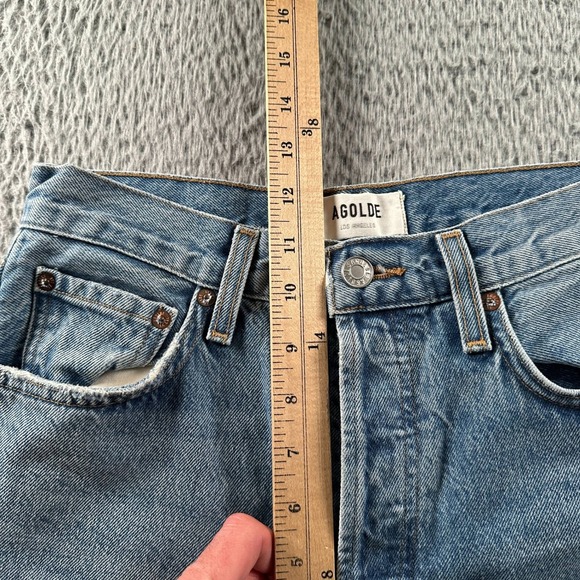 AGOLDE Jeans Womens 24 Low Slung Baggy in Libertine Wide Leg Light Blue Denim - Picture 7 of 16